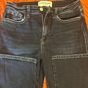 Flying Monkey High Rise Cropped Straight Jeans Size 26 Short